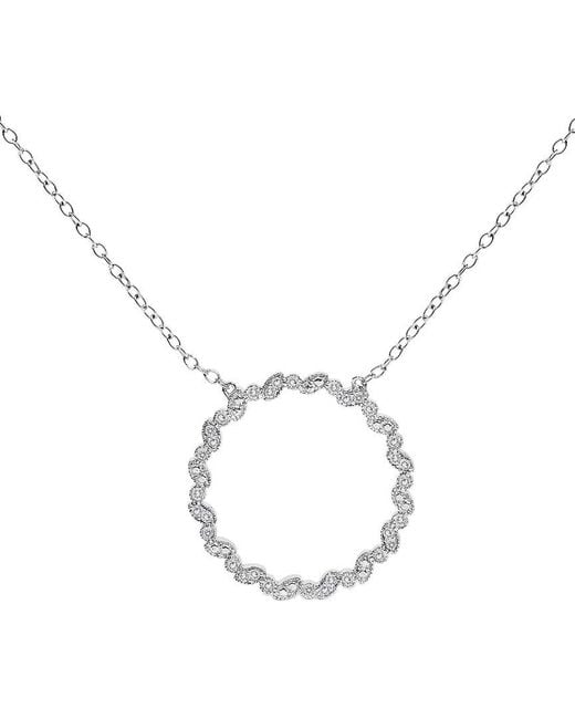 Haus of Brilliance Metallic 0.16 Ct. Tw. Lab-Grown Diamond Pendant Necklace