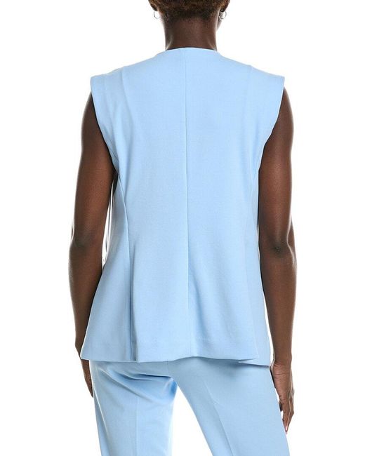 Anne Klein Blue Heavy Cool Crepe Vest