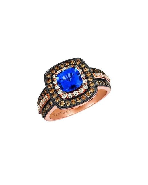 Le Vian Blue Le Vian Cornflower Sapphire 14k Rose Gold 1.84 Ct. Tw. Diamond & Ceylon Sapphire Ring
