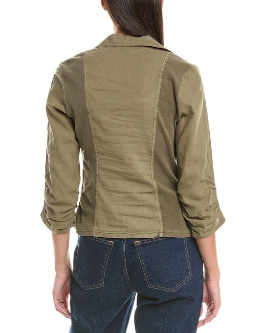 XCVI Green Wearables Folksy Linen-Blend Jacket