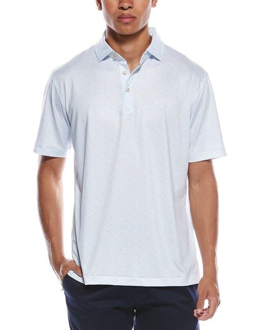 Peter Millar White Castellina Performance Jersey Polo Shirt for men