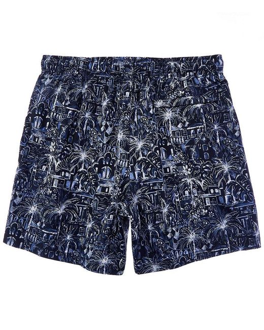 Eton of Sweden Blue Palm Tree Swim Short for men