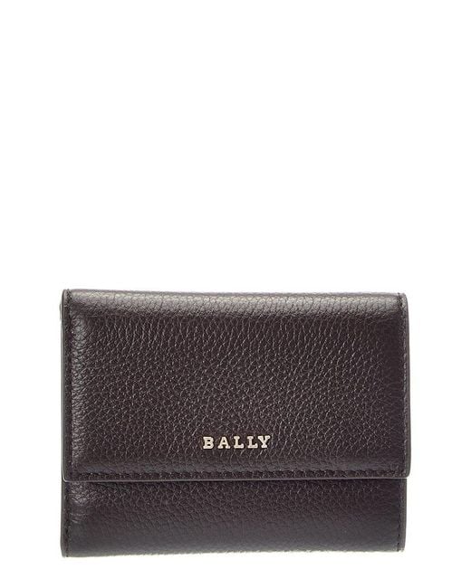 Bally Gray Zandra Leather Card Case