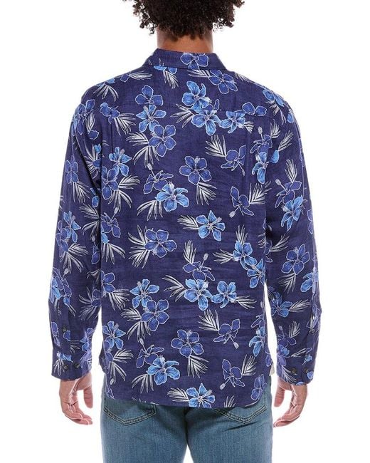 Tommy Bahama Blue Hibiscus Oasis Linen Shirt for men