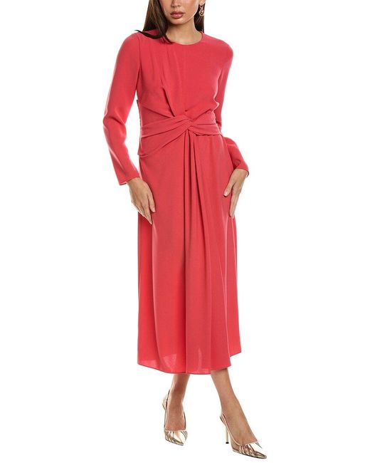 Lafayette 148 New York Red A-Line Dress