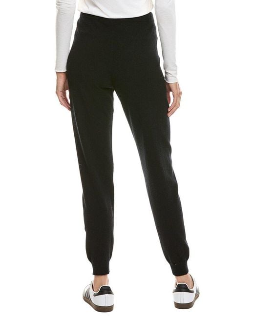 InCashmere Black Wool & Cashmere-Blend Jogger Pant