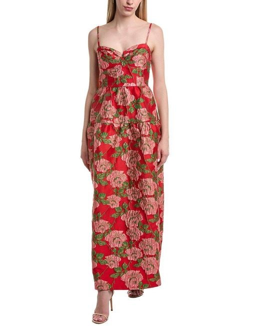 FLORA BEA NYC Red Naia Sleeveless Midi Dress