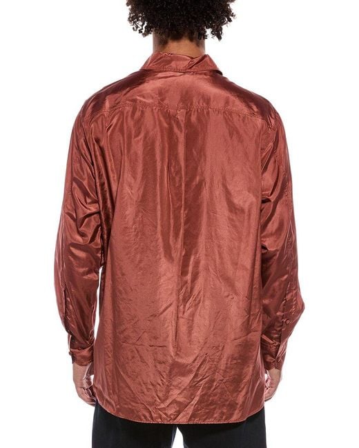 Valentino Red Silk Shirt for men