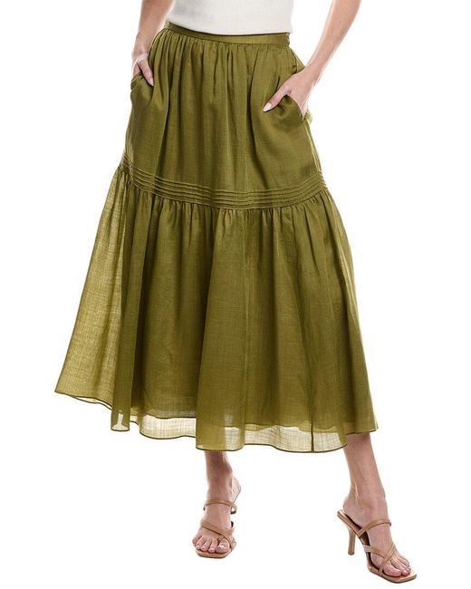 Lafayette 148 New York Green Lunetta Skirt
