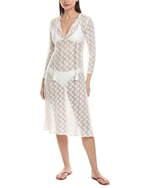 Echo White Astrid Longline Lace Dress