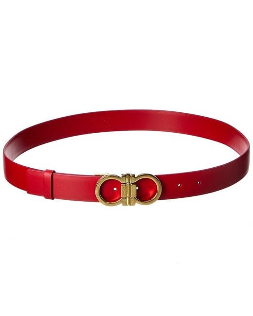 Ferragamo Red Leather Belt