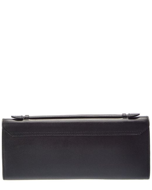 Furla Gray Clara Leather Crossbody Clutch