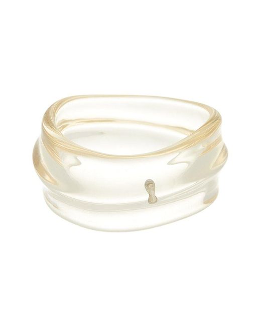 Kenneth Jay Lane White Bangle Bracelet