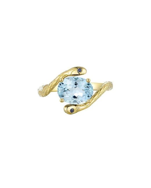 Kai Fine Jewelry Blue 14K 1.82 Ct. Tw. Gemstone Cocktail Ring