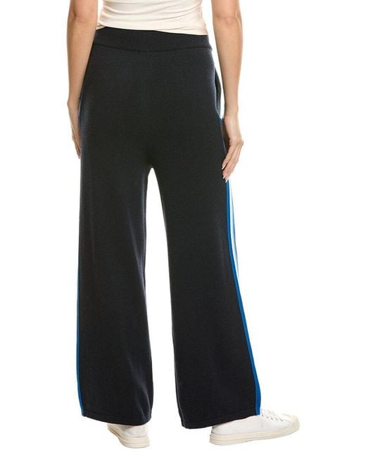 Brodie Cashmere Black Varsity Cashmere-Blend Jogger