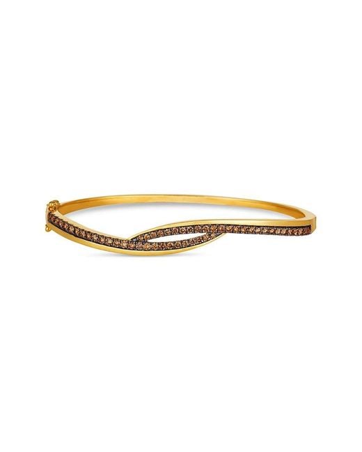 Le Vian Metallic Le Vian Euphoria Chocolate 14K 0.12 Ct. Tw. Diamond Bangle Bracelet