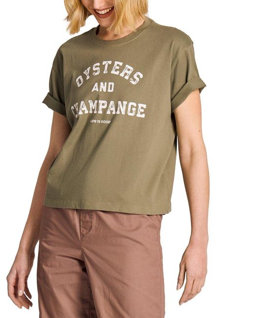 Life Is Good. Green Crusher T-Shirt