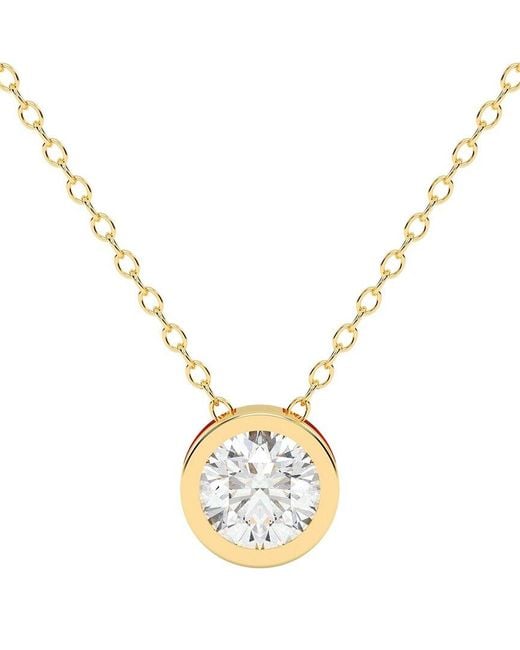 Diamond Select Cuts Metallic 14K 1.25 Ct. Tw. Diamond Pendant Necklace