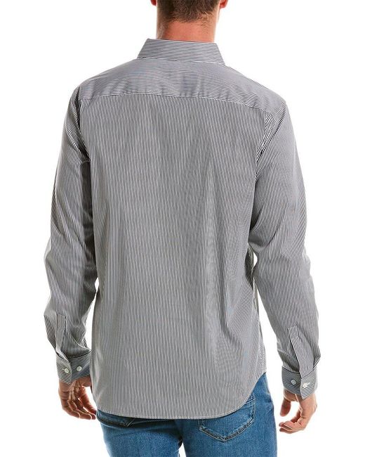 Theory Gray Irving Woven Shirt for men