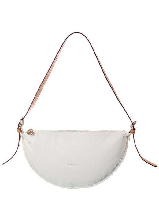 Longchamp White Smoothie Leather Crossbody