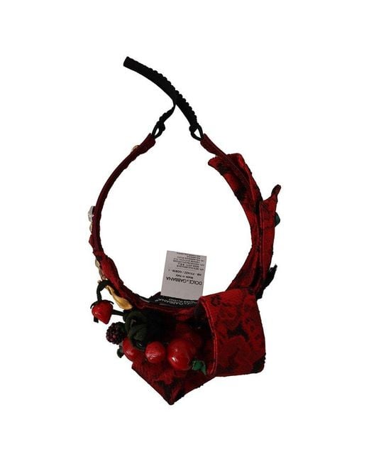 Dolce & Gabbana Red Silk-Blend Headband