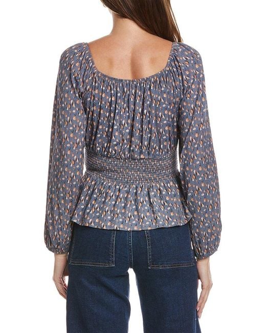 Nation Ltd Blue Sophie Gathered Party Top