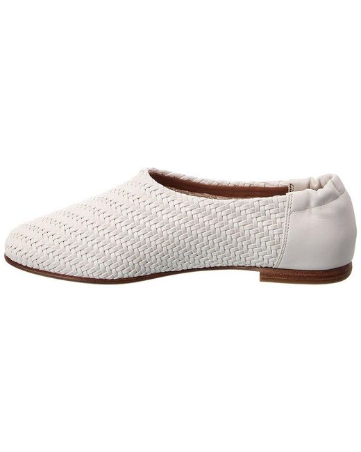 Jonathan Simkhai White Eden Woven Leather Ballet Flat