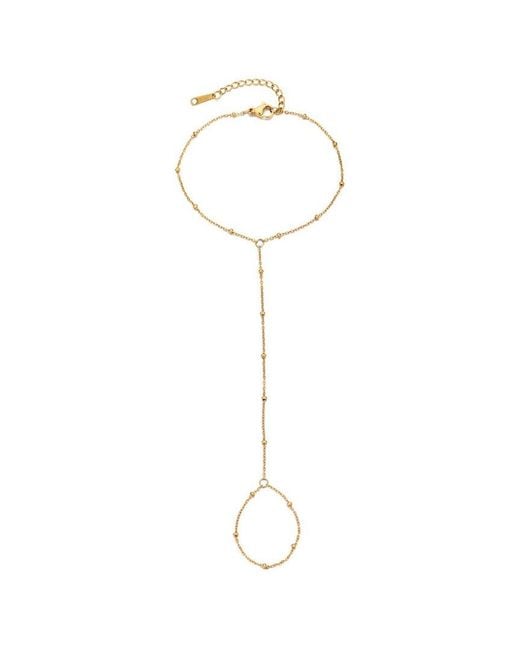 Adornia White 18K Plated Handchain Body Jewelry