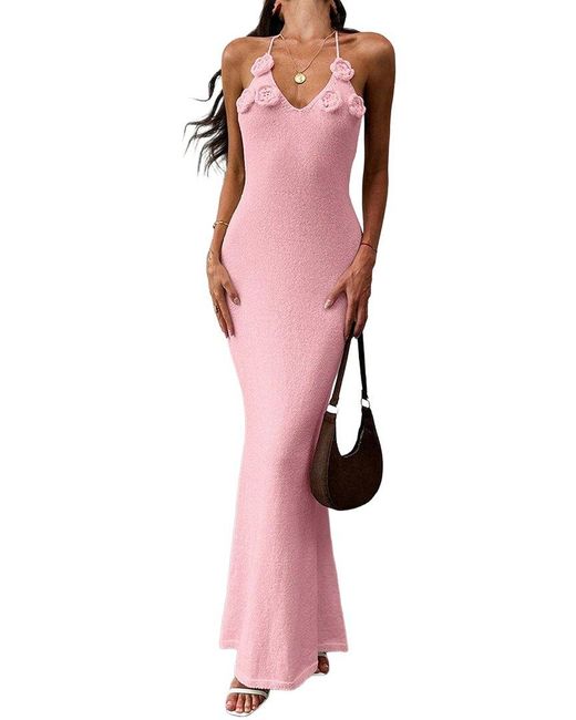 LEON GORI Pink Maxi Dress