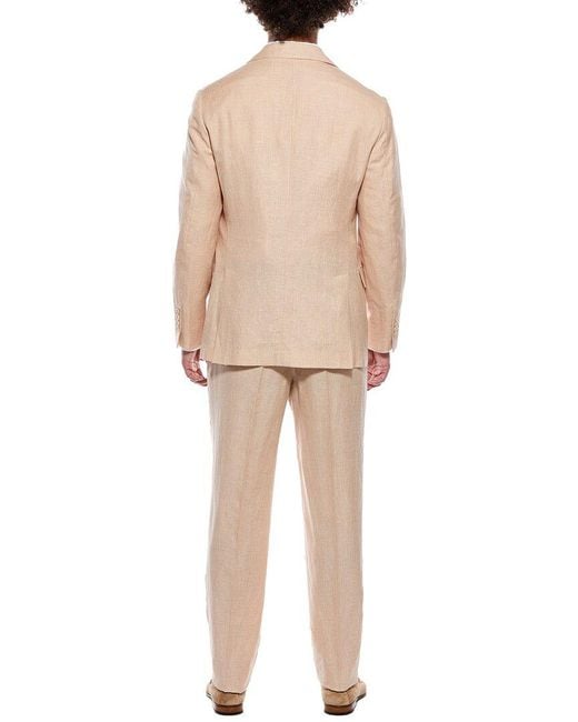 Brunello Cucinelli Natural 2Pc Wool, Linen, & Silk-Blend Suit for men