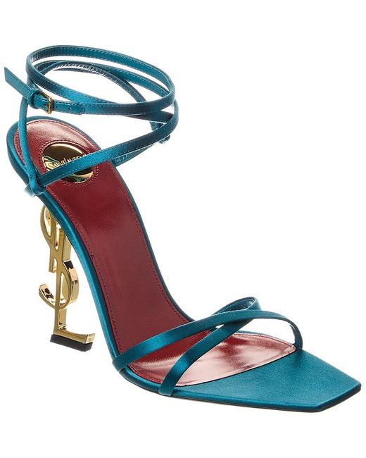 Saint Laurent Blue Opyum 110 Satin Sandal