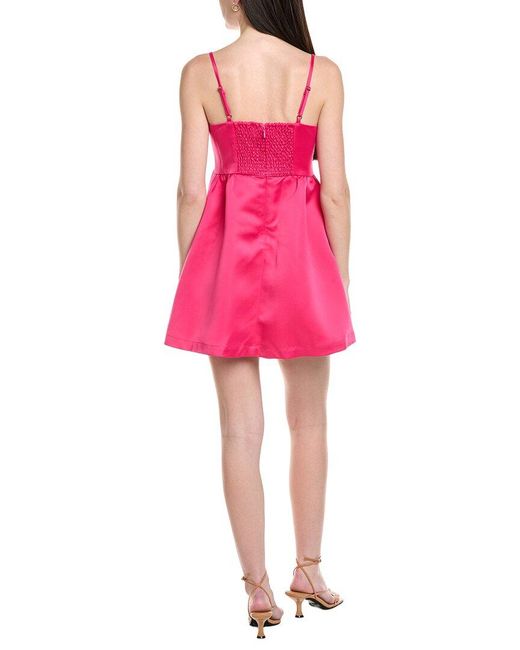 Seraphin Pink Solid Mini Dress