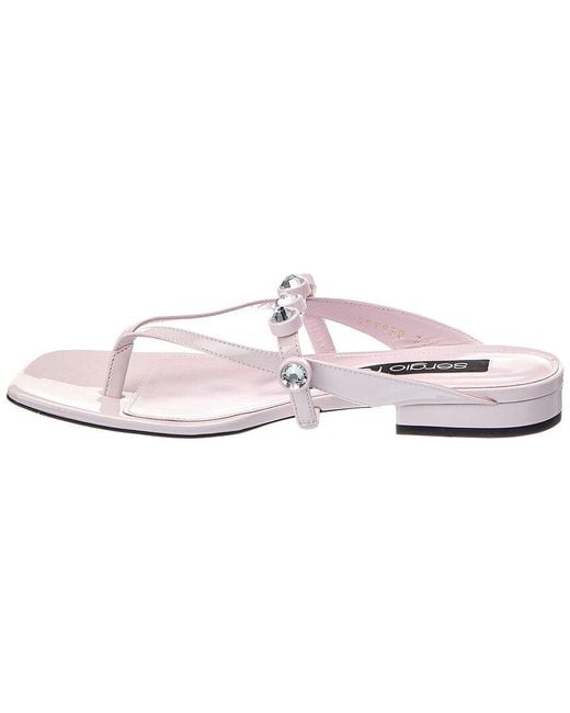 Sergio Rossi White Patent Sandal