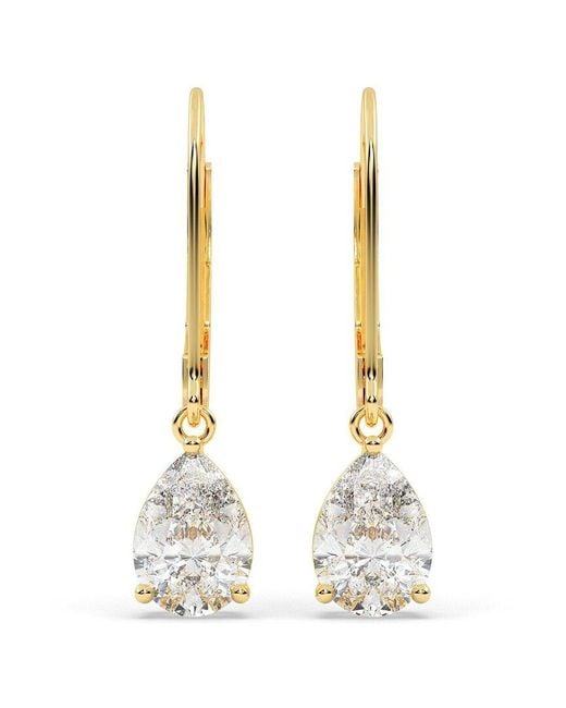 Lab Grown Diamonds Metallic 14K 2.00 Ct. Tw. Lab-Grown Diamond Earrings