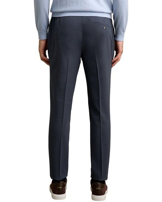 Reiss Blue Found Drawcord Waist Slim Trouser for men