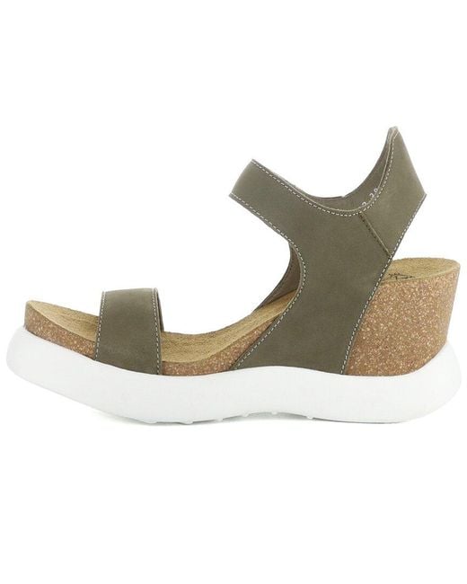 Fly London Metallic Gogo Suede Sandal