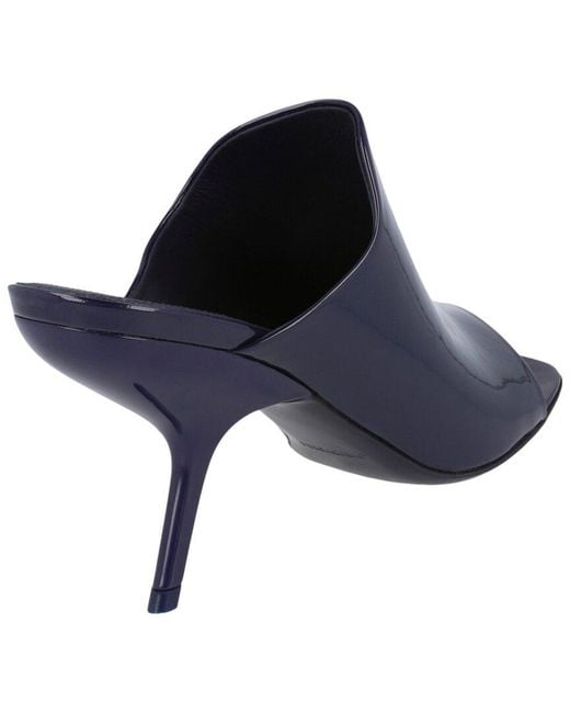 Ferragamo Blue Era Patent Leather Wide Width Mule