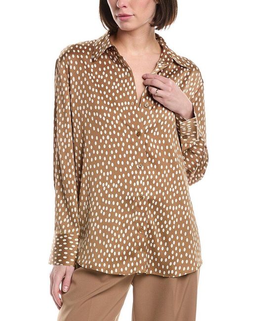 Kenneth Cole Brown Oversized Button Front Shirt