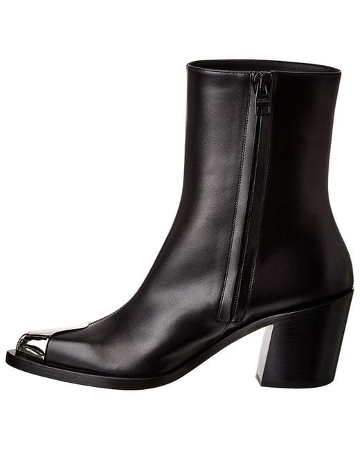 McQueen Black Punk Leather Boot