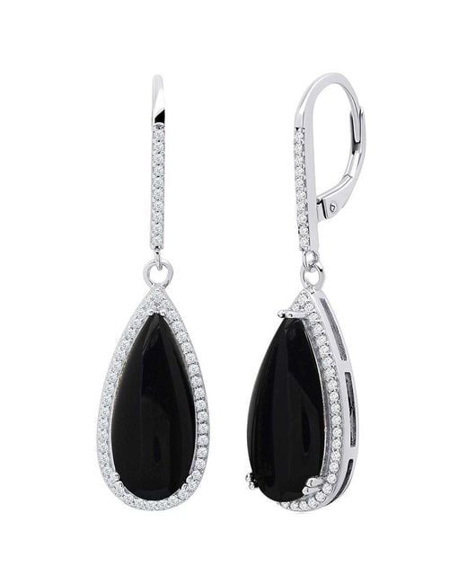 MaxColor White 6.00 Ct. Tw. Onyx Quartz Earrings