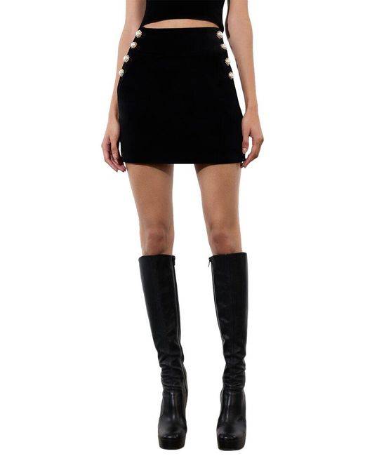 Alice + Olivia Black Donald Mini Skirt