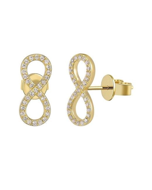 Sabrina Designs Metallic 14k 0.19 Ct. Tw. Diamond Infinity Studs