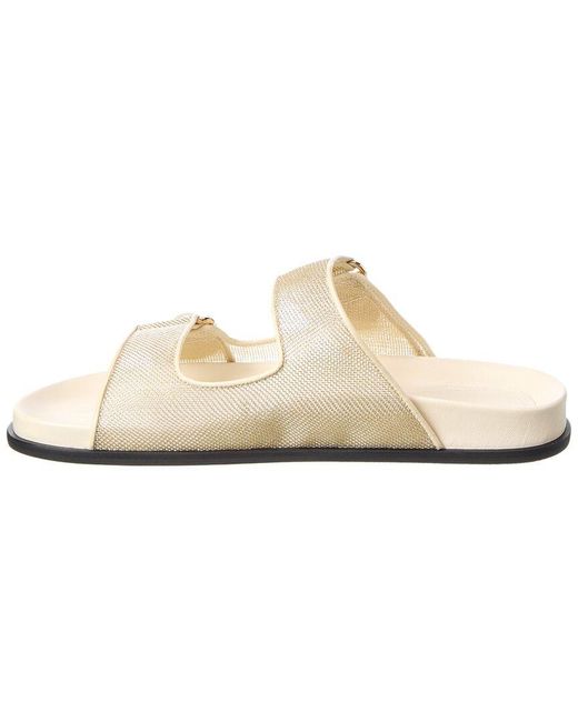 Jimmy Choo White Fayence Mesh & Leather Sandal