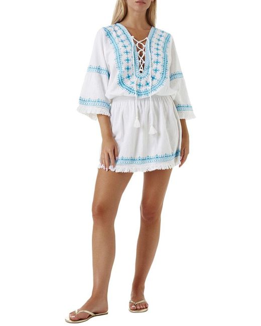 Melissa Odabash Blue Martina Beach Dress