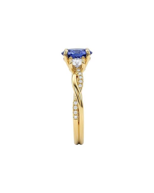 Lab Grown Diamonds Blue 14K 2.50 Ct. Tw. Lab-Grown Diamond Engagement Ring
