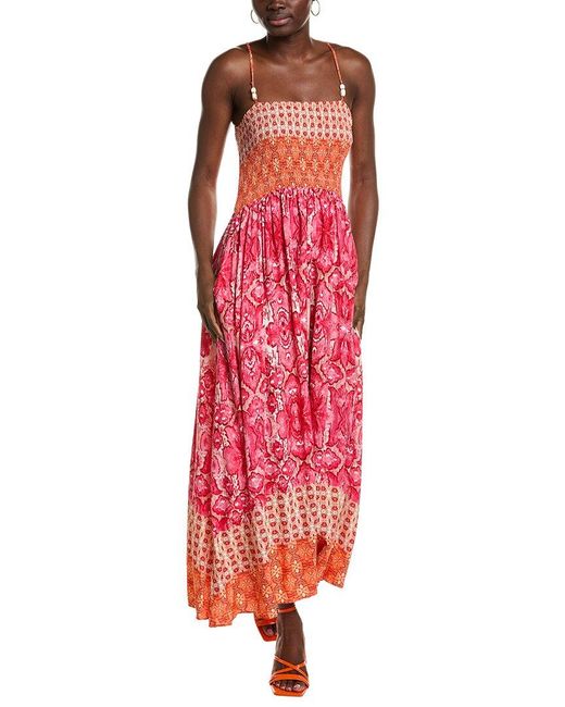 Vince Camuto Red Printed Maxi Dress