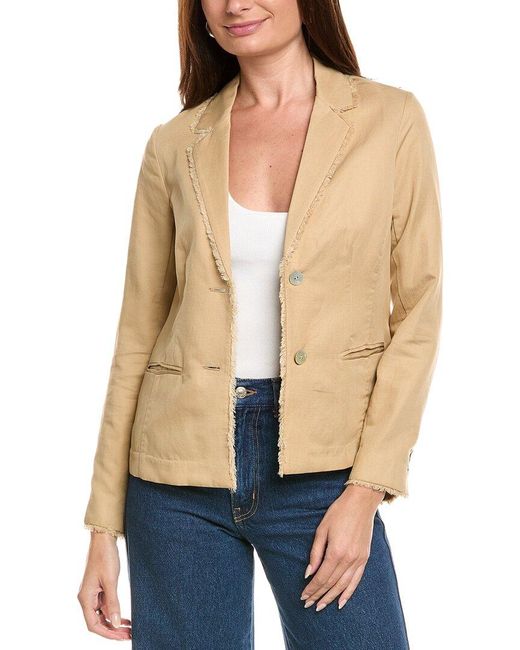 Tommy Bahama Natural Cora Raw Edge Twill Linen-Blend Blazer