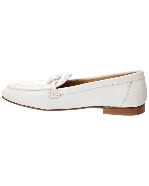 Baldinini White Leather Loafer