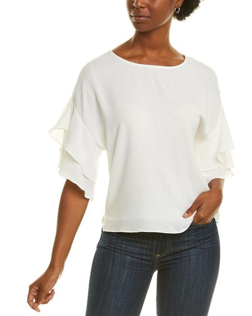 vince camuto tiered ruffle sleeve blouse