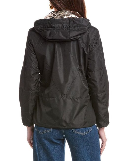 Nicole Miller Black Solid Windbreaker